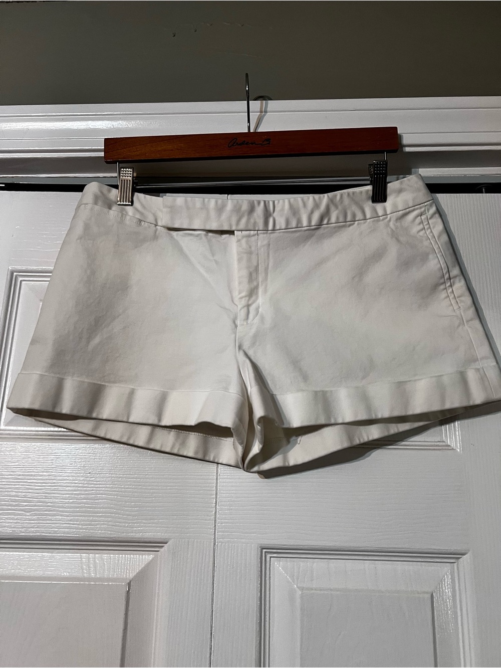 Ralph Lauren White Cuffed Micro Shorts